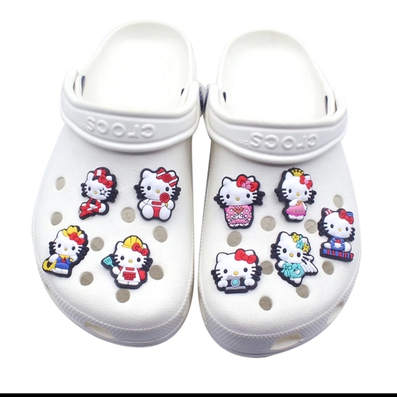 NEW Bundle 9 Hello Kitty Shoe Charms Jibbitz Crocs - Picture 1 of 15